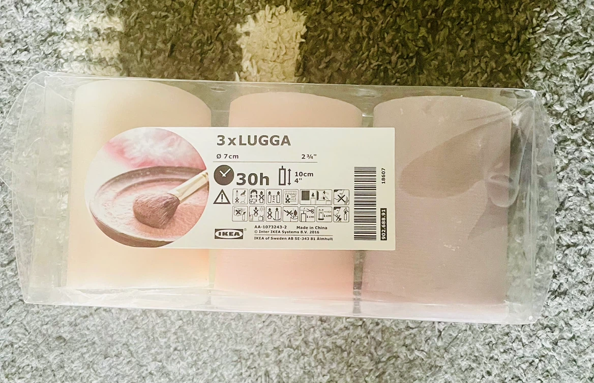 イケア LUGGA キャンドル 3個セット