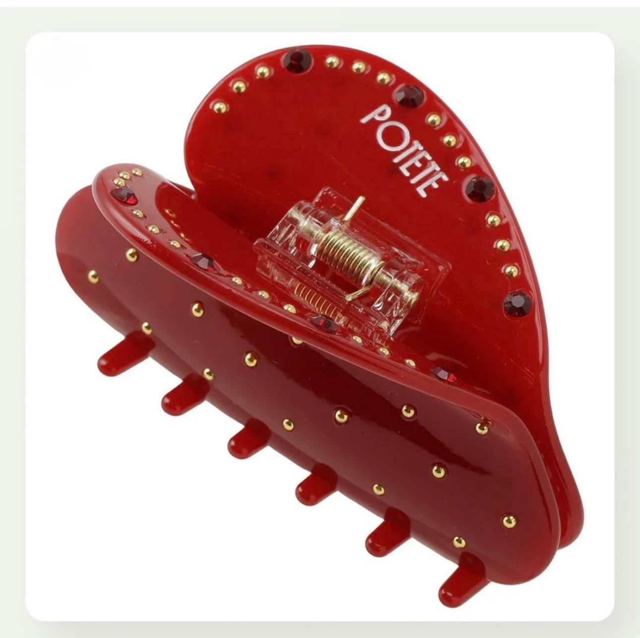 POTETE Birth month ハートクリップJanuary 赤 Red