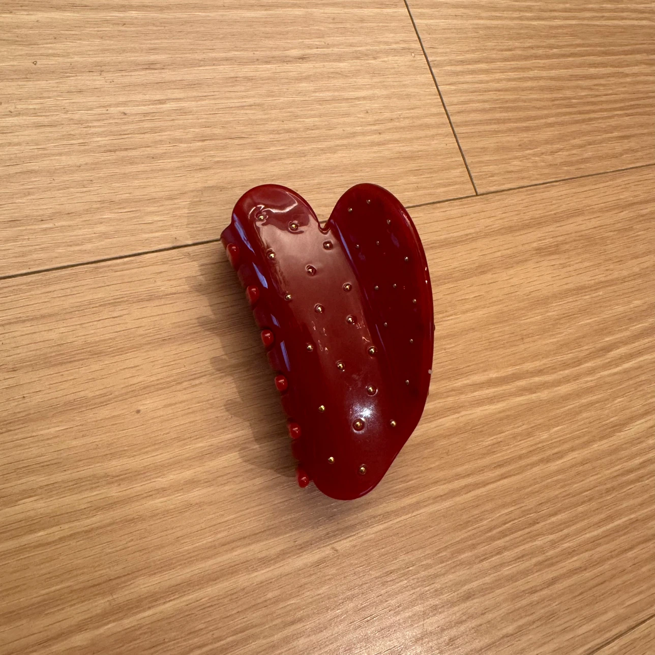 POTETE Birth month ハートクリップJanuary 赤　Redの写真2枚目