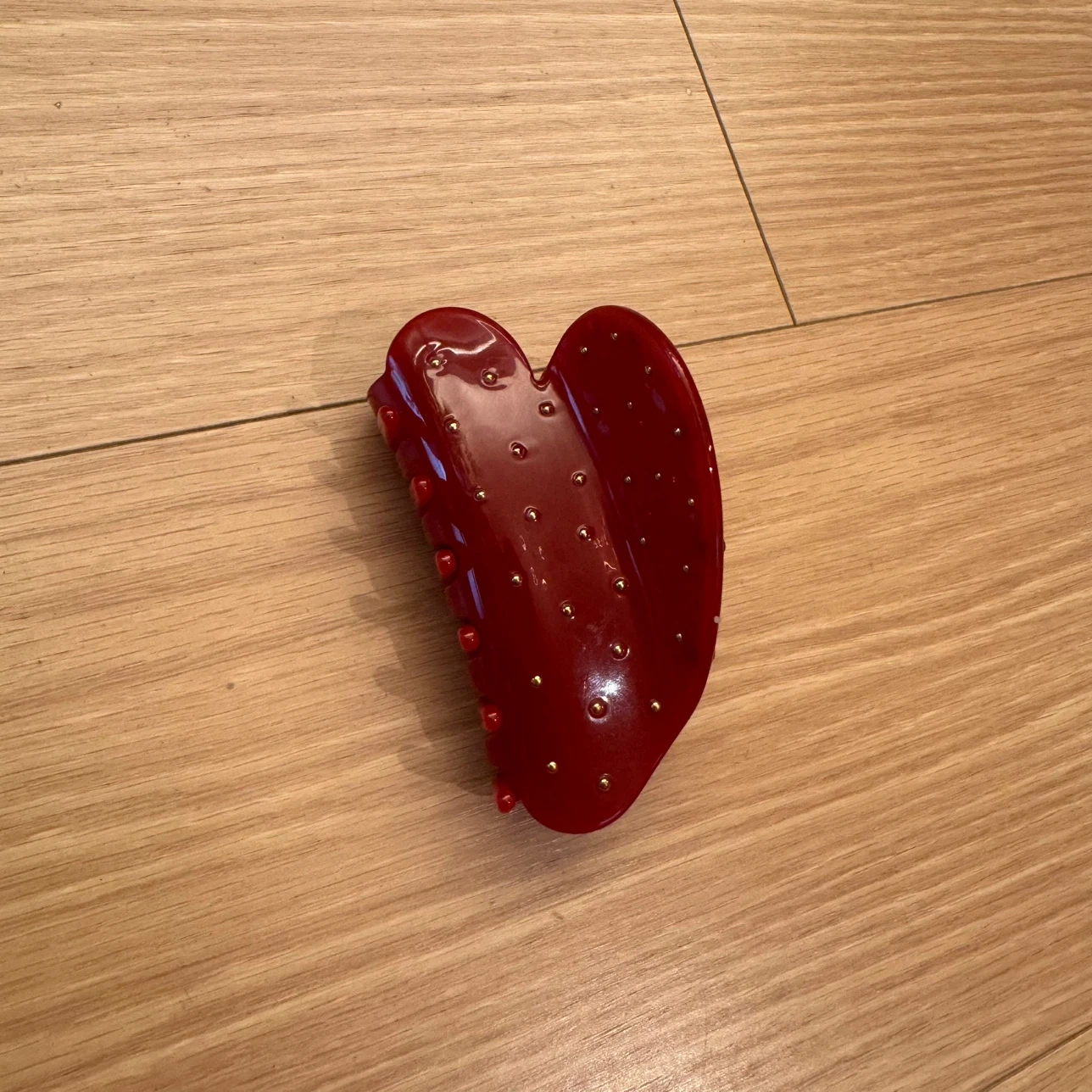 POTETE Birth month ハートクリップJanuary 赤 Redの写真2枚目