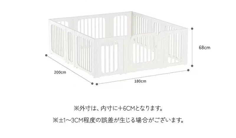 GU MODE ベビーサークル 180×200cm ホワイト 大型 ドア付きの写真5枚目