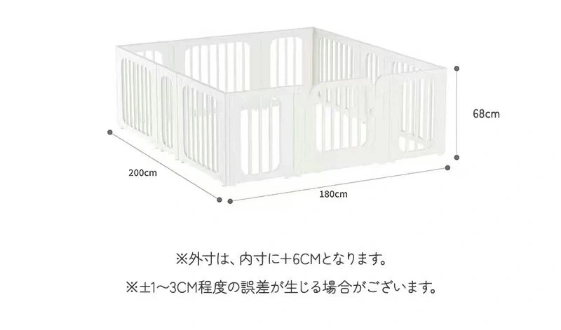 GU MODE ベビーサークル 180×200cm ホワイト 大型 ドア付きの写真5枚目