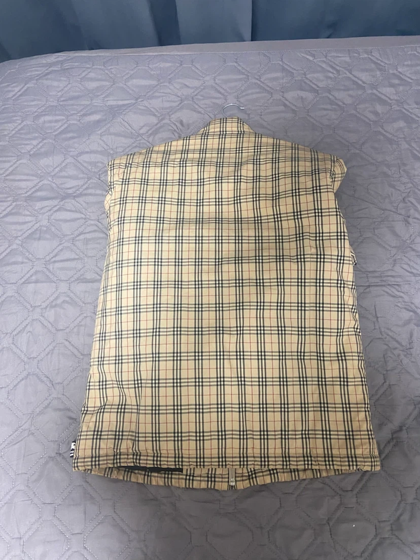 burberry バーバリーブルーレーベル ノバチェック ダウンパーカー Lサイズの写真3枚目