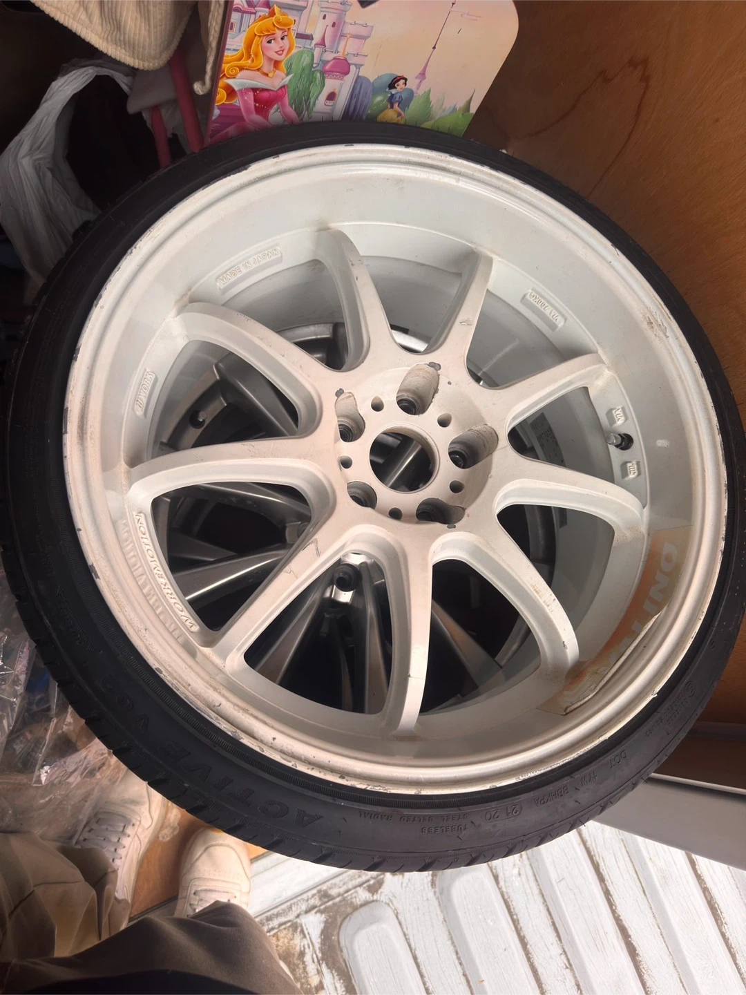 ワーク エモーション D9R 19インチ 9.5J ホワイトの写真6枚目