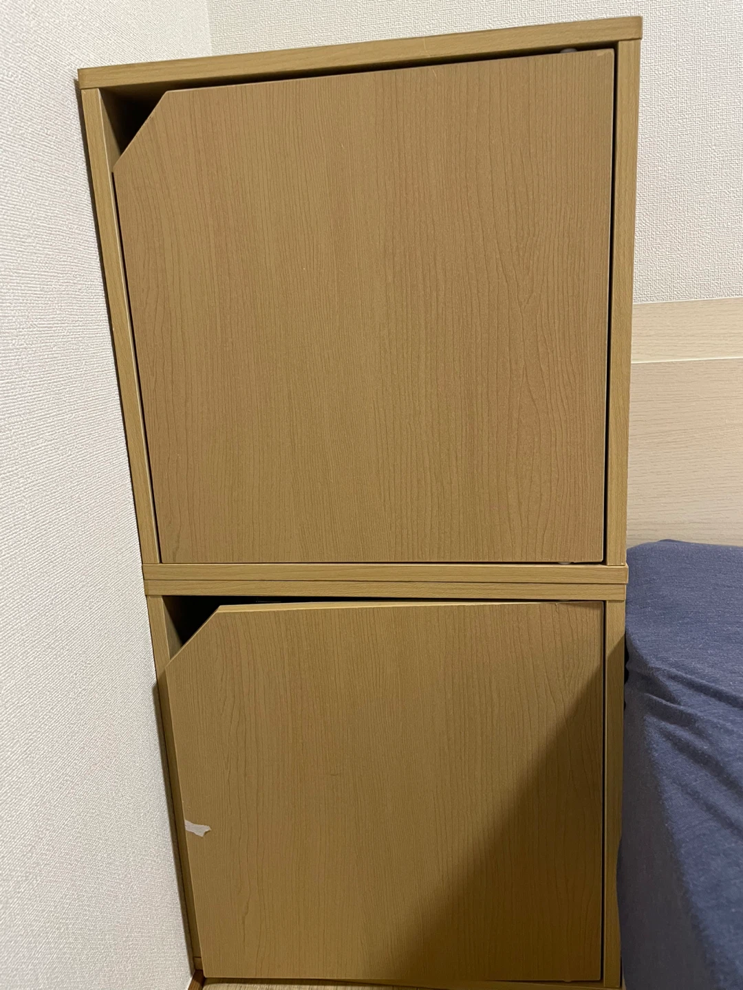 木製 2段収納ボックス