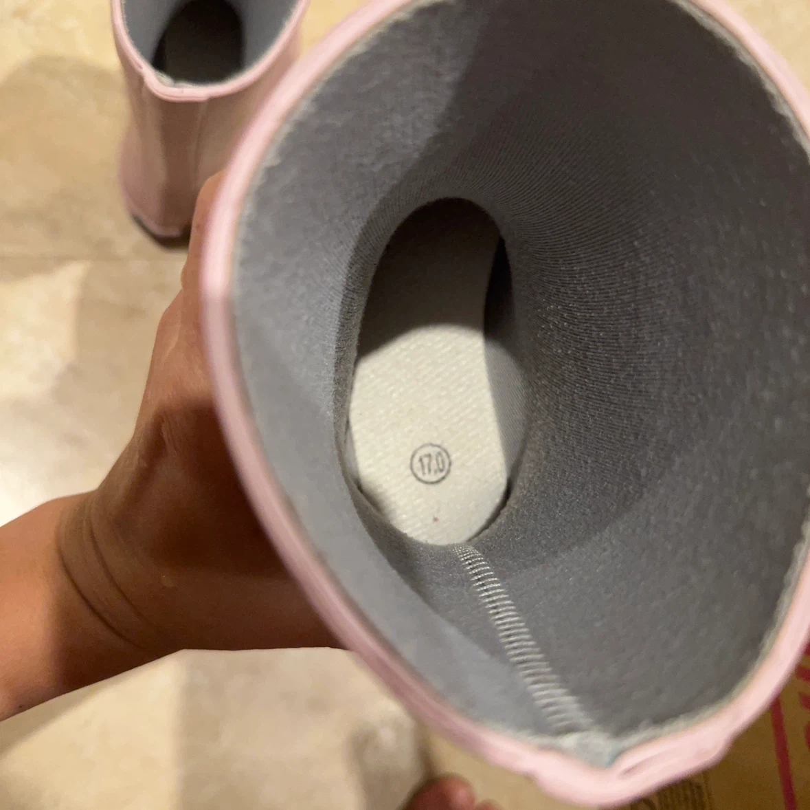 キッズ用レインブーツ ピンク 17cmの写真4枚目