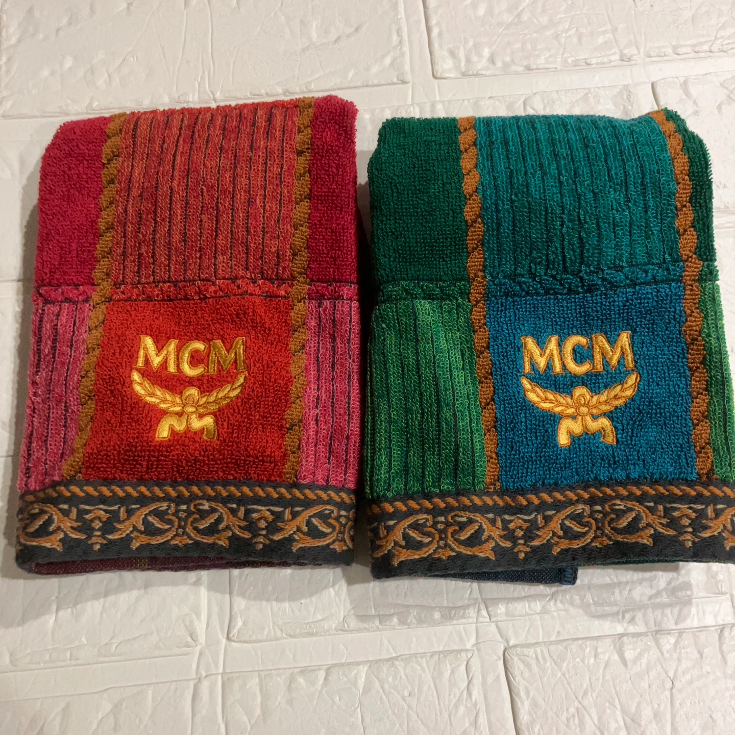 MCM ウォッシュタオル 2枚セット
