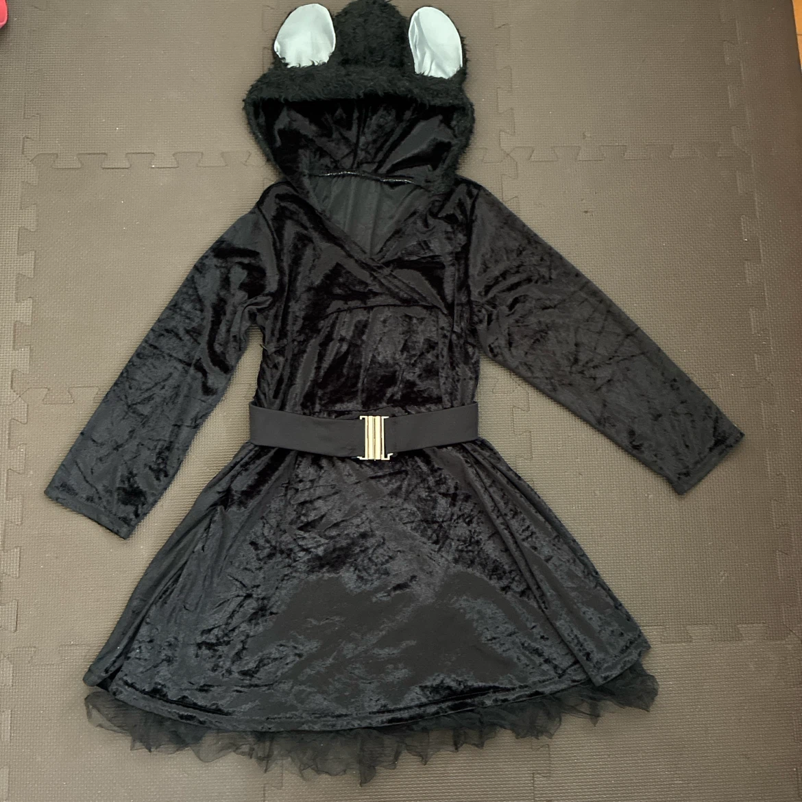 黒猫 コスチューム ワンピース キッズL ハロウィンに