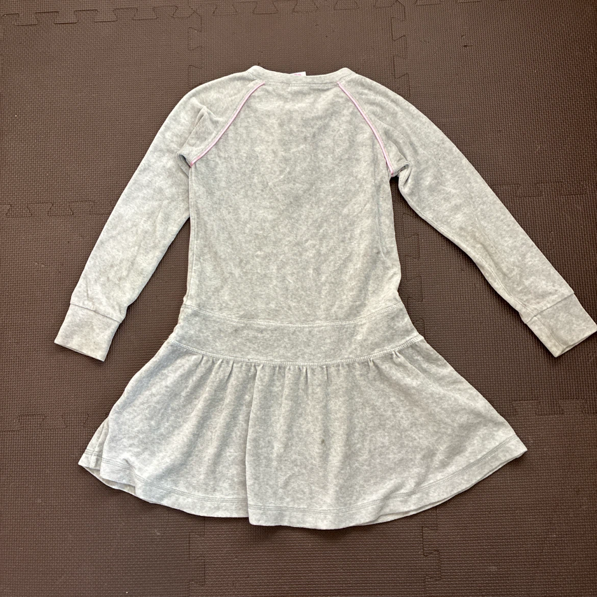 DAISY LOVERS チュニック グレー ベロア調　120の写真2枚目