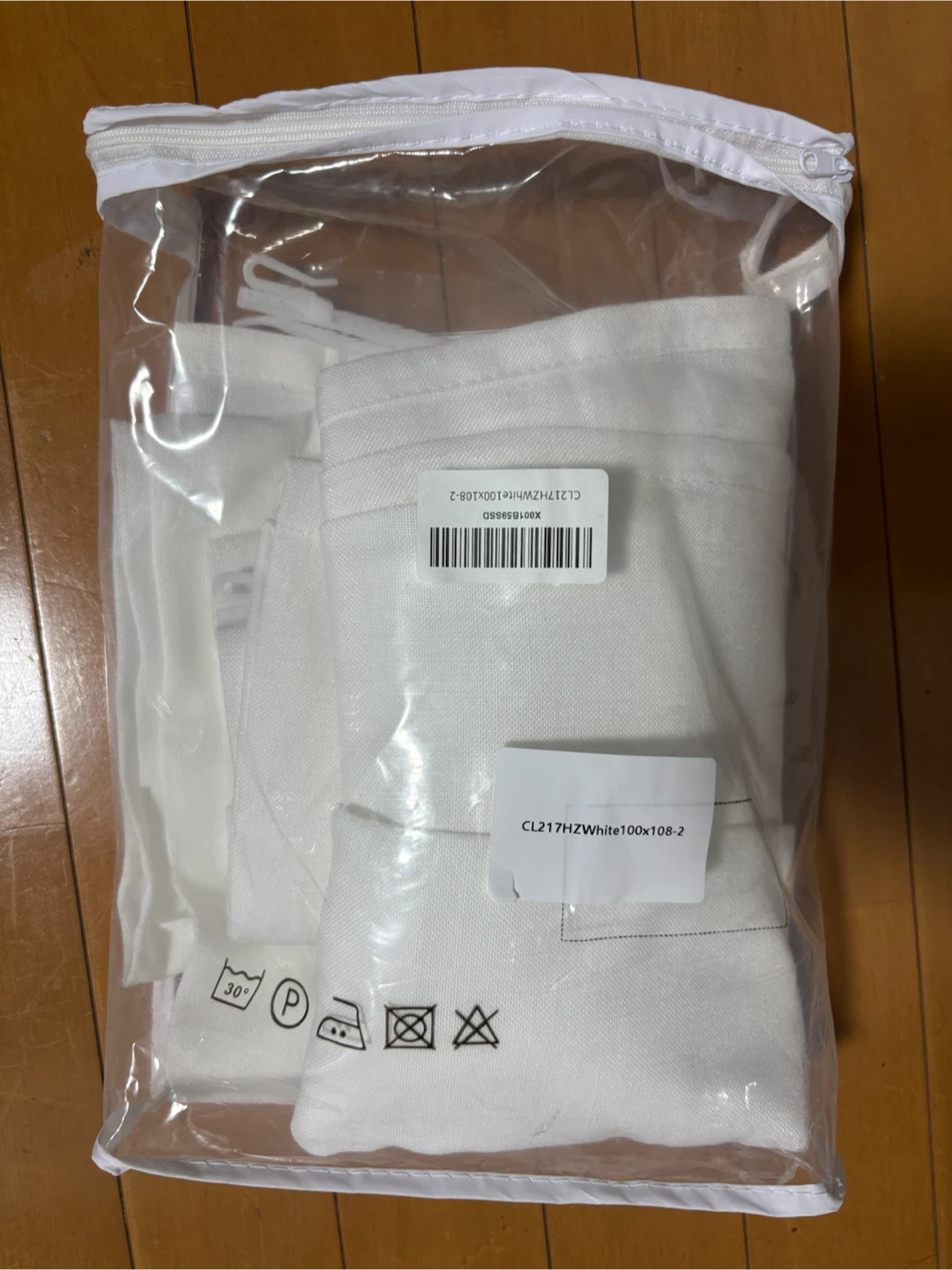 カーテン ホワイト 100×108cmの写真2枚目