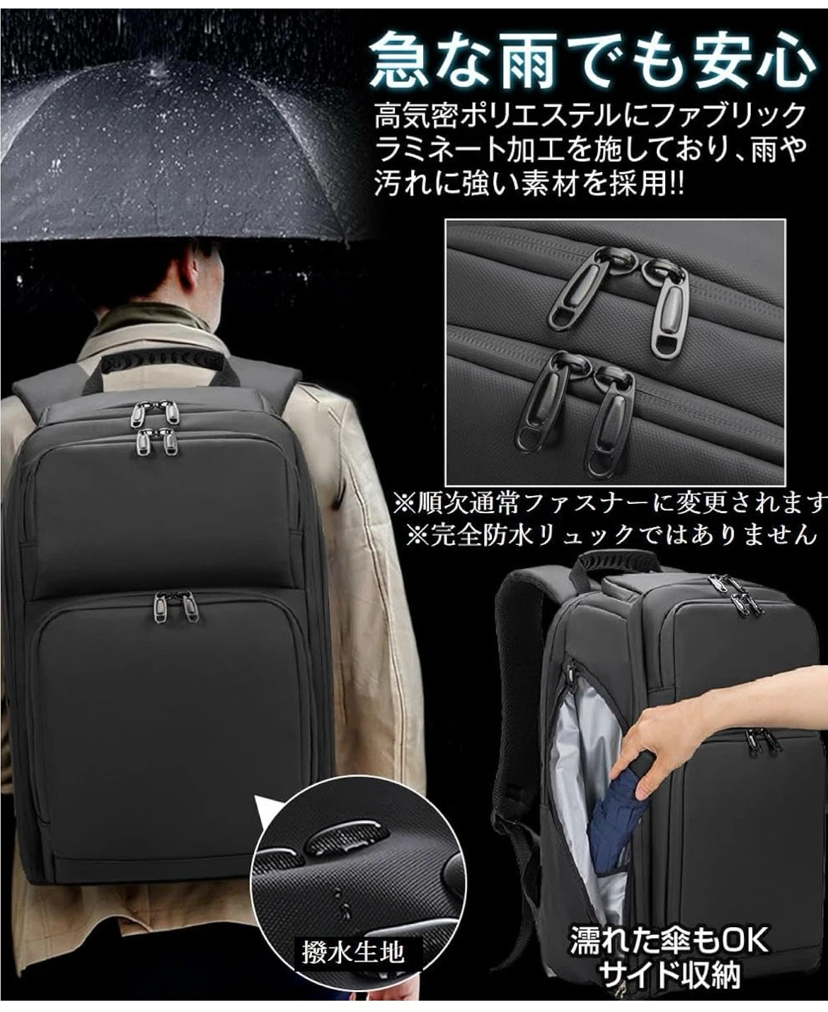 【新品未使用】スクエアリュック ボックスリュック ビジネスリュックの写真6枚目