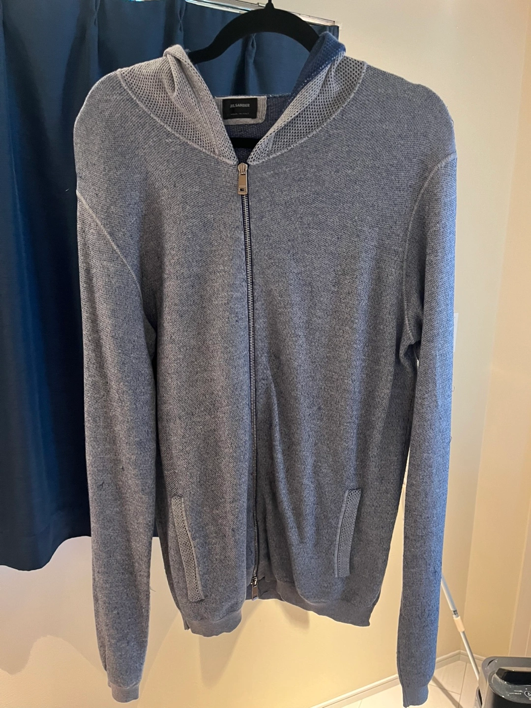 jil sander ジルサンダー ジップアップパーカー グレー 46サイズの写真5枚目