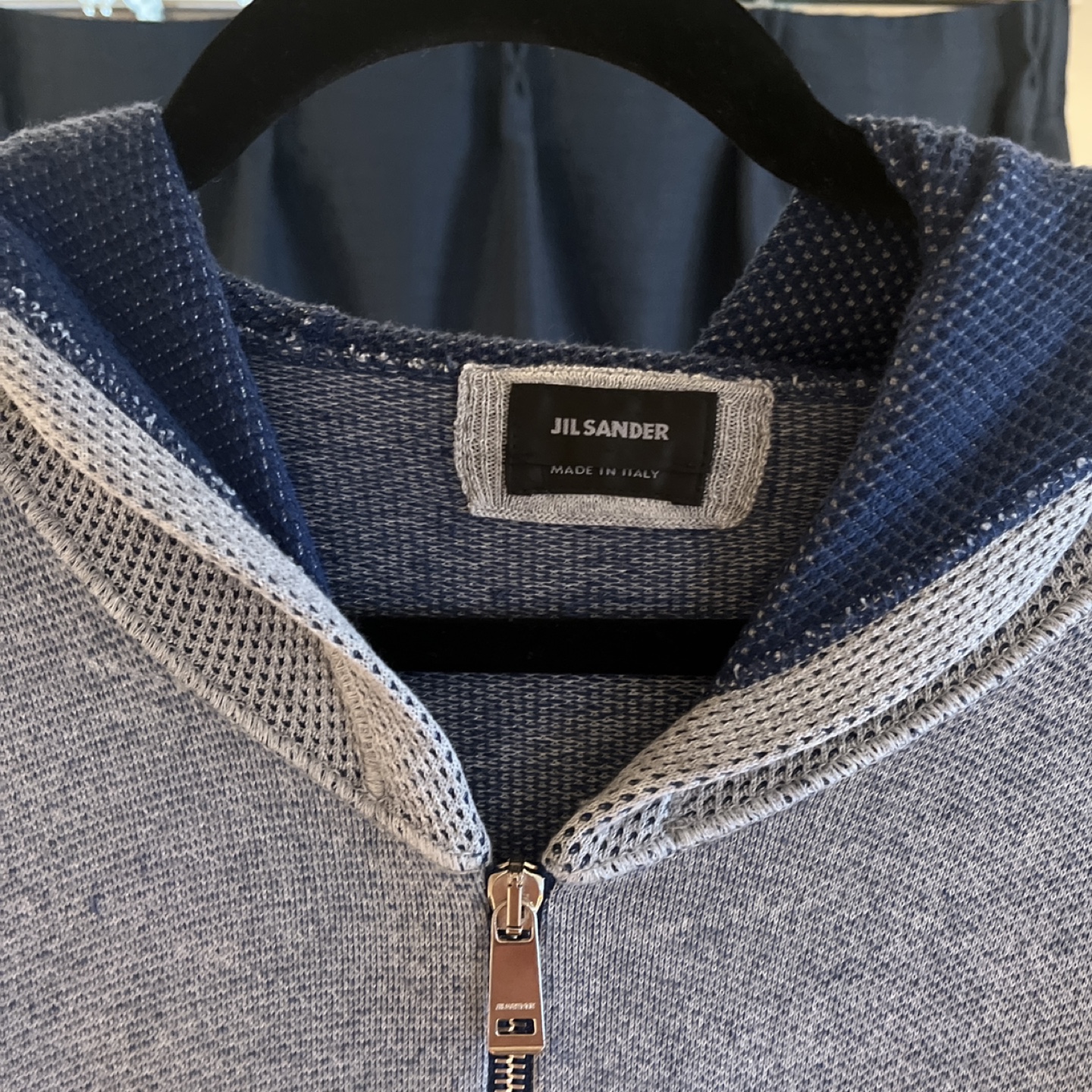 jil sander ジルサンダー ジップアップパーカー グレー 46サイズの写真2枚目