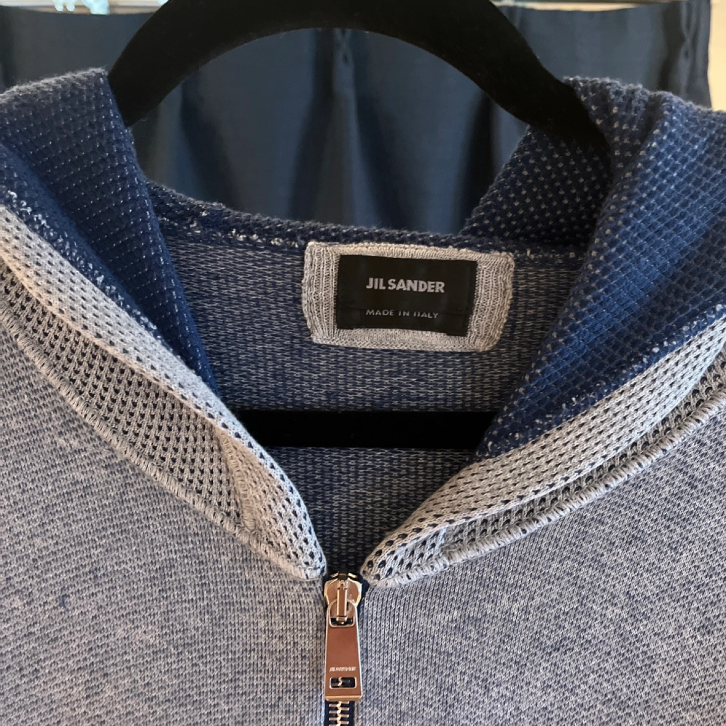 jil sander ジルサンダー ジップアップパーカー グレー 46サイズの写真2枚目