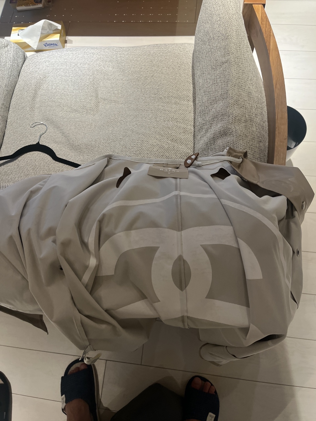 stussy STUSSY ステューシー リビン × レインズ レインジャケット Mサイズ ベージュの写真6枚目