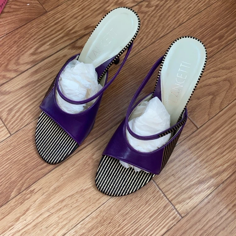 ランチェッティ サンダル 23cm パープル