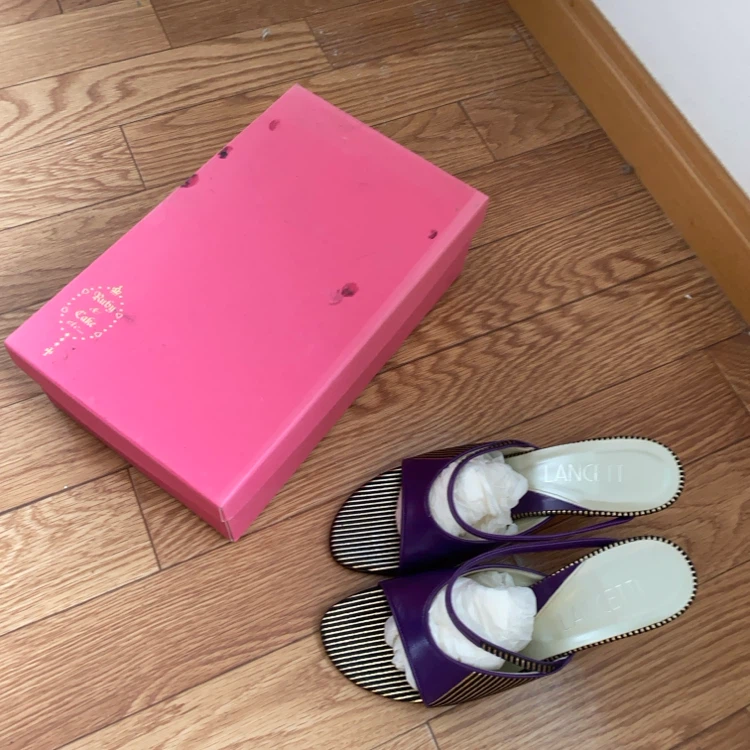 ランチェッティ サンダル 23cm パープルの写真3枚目