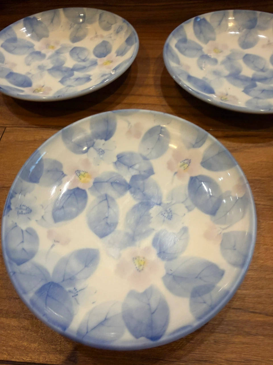 陶器 皿 3枚セット 花柄