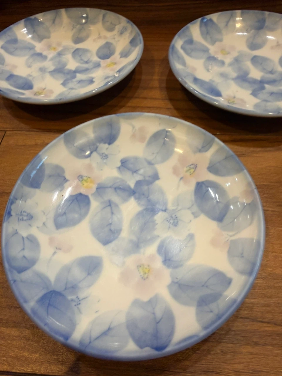 陶器 皿 3枚セット 花柄