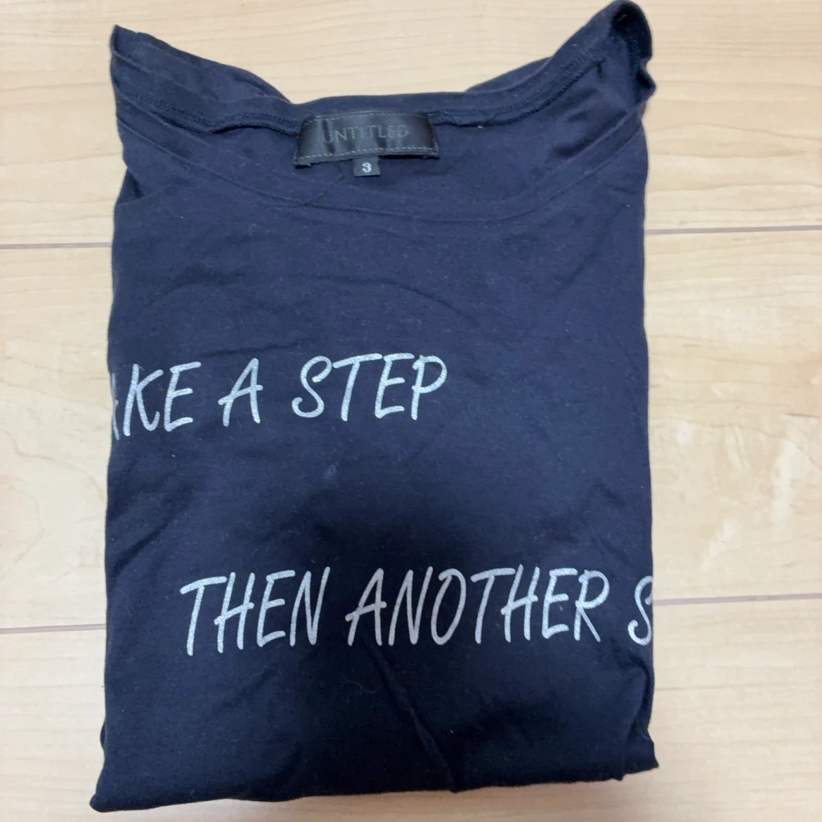 アンタイトル ロゴTシャツ ネイビー サイズ3の写真5枚目