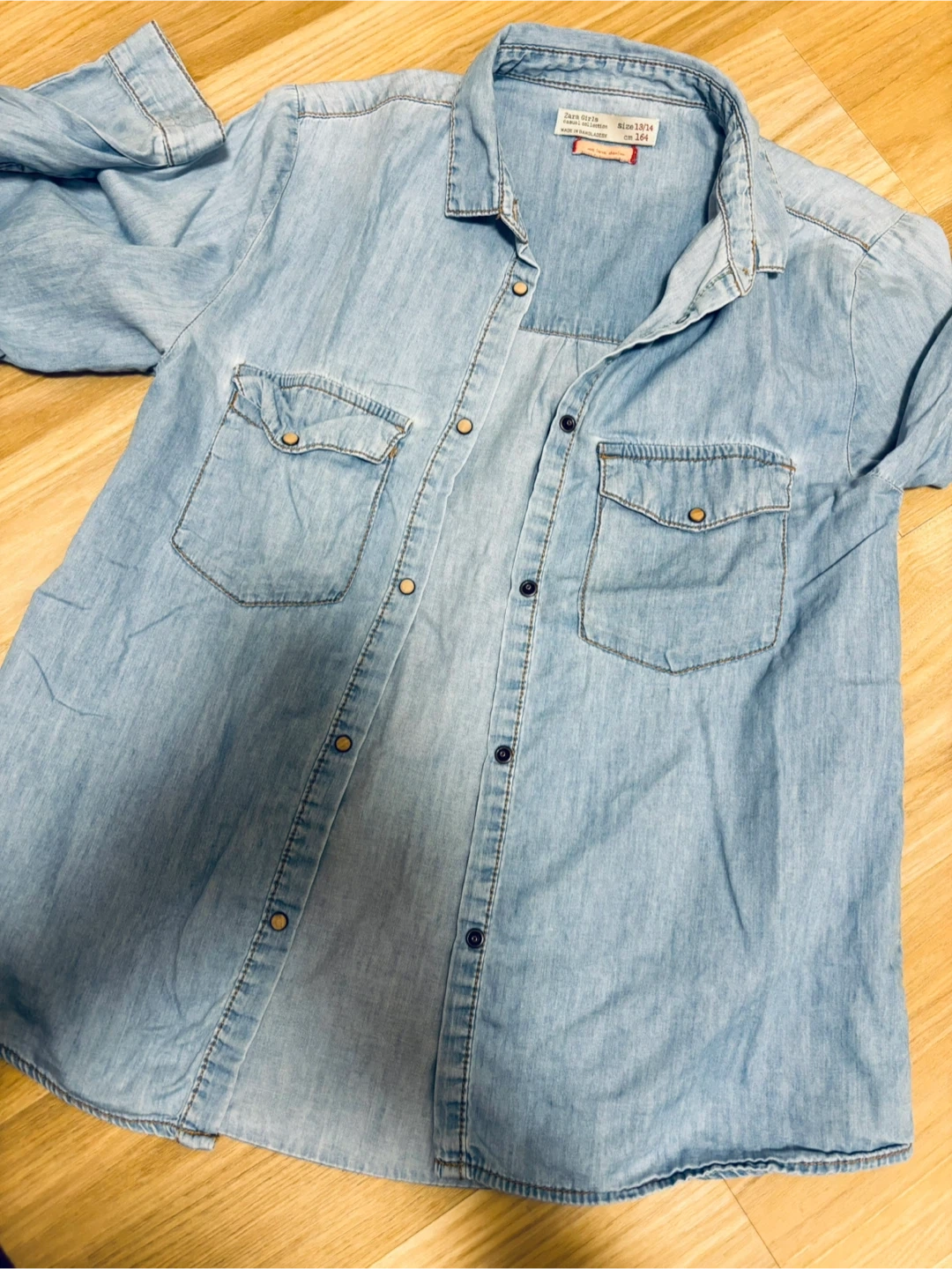 ZARA Girls デニムシャツの写真5枚目