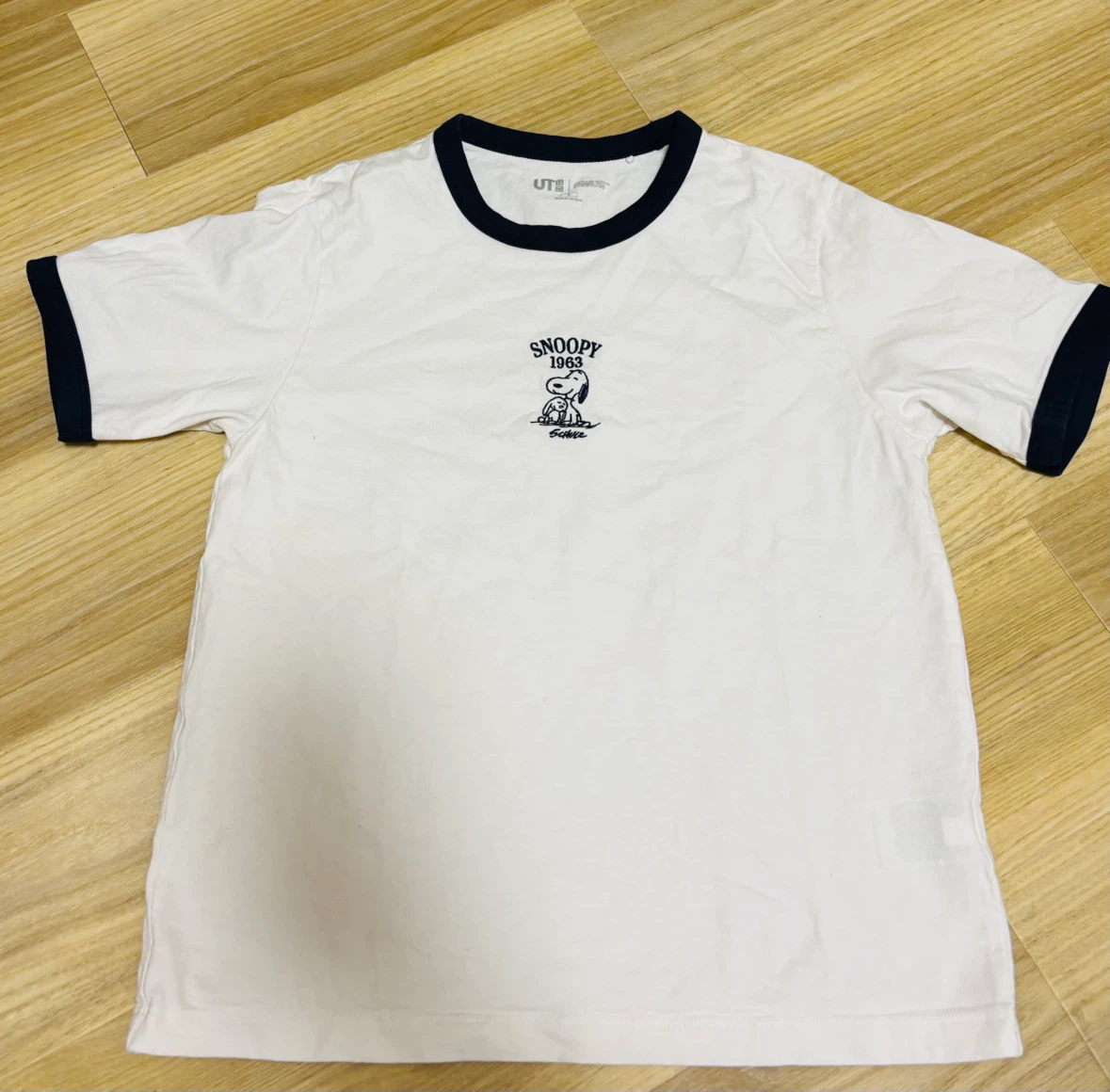 ユニクロ スヌーピー Tシャツ 白 Sサイズ