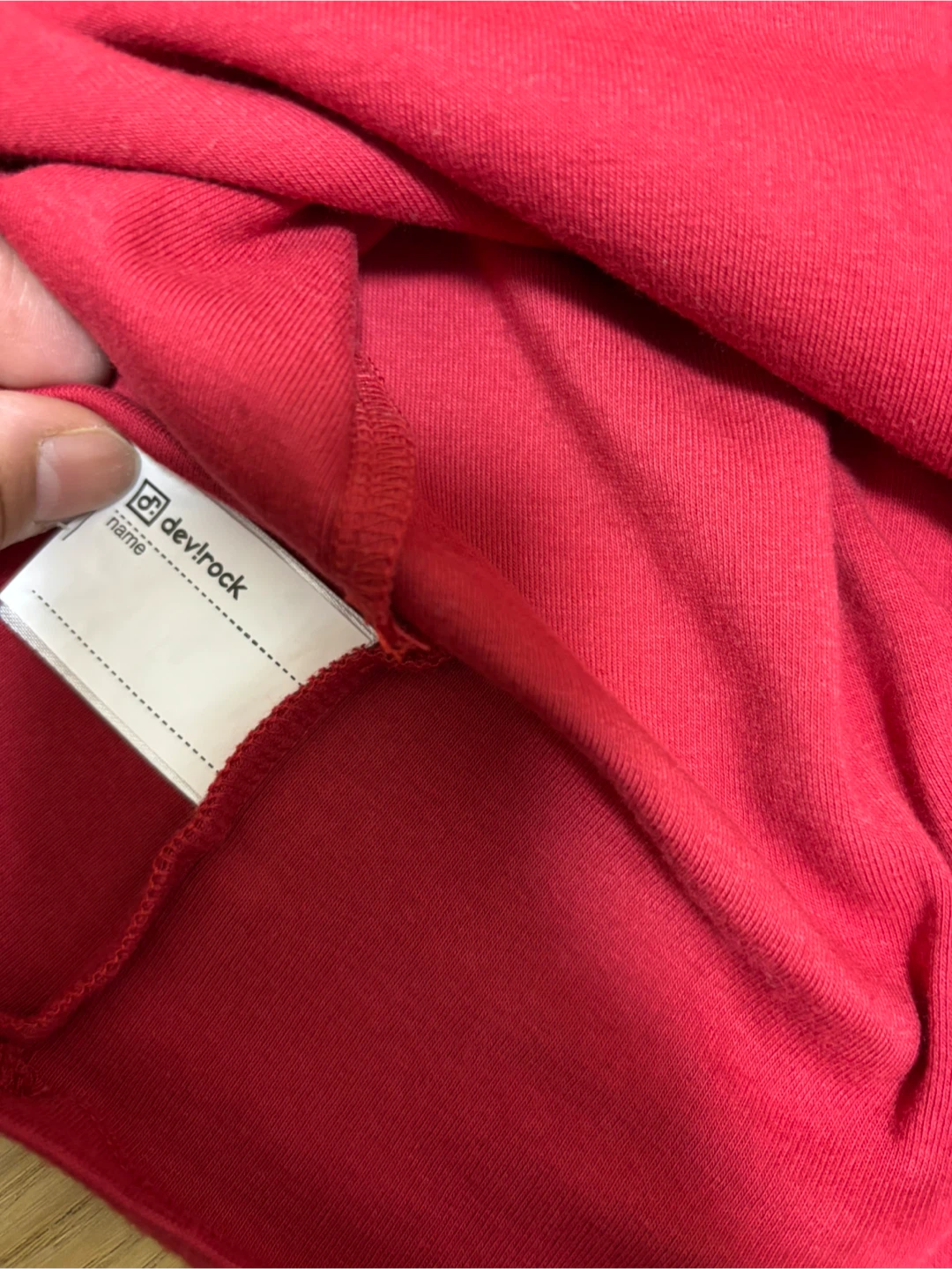 デビロック フリル半袖Tシャツ レッド 160cmの写真3枚目