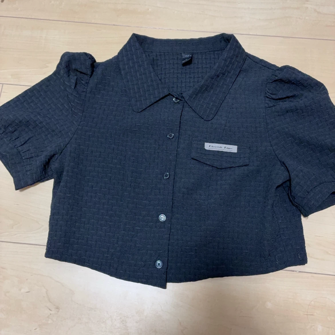 Dazy パフスリーブ ブラウス 黒 XL