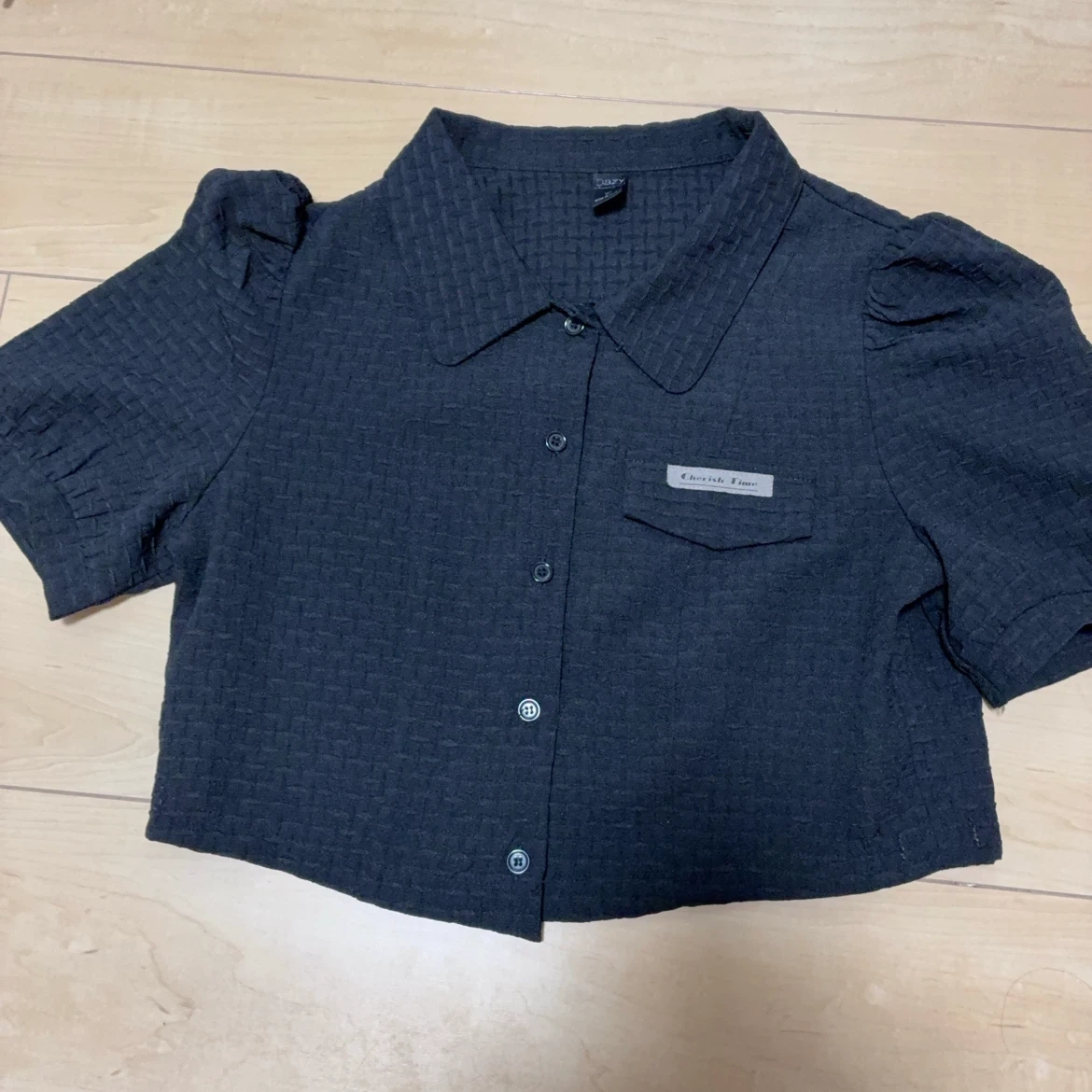 Dazy パフスリーブ ブラウス 黒 XL