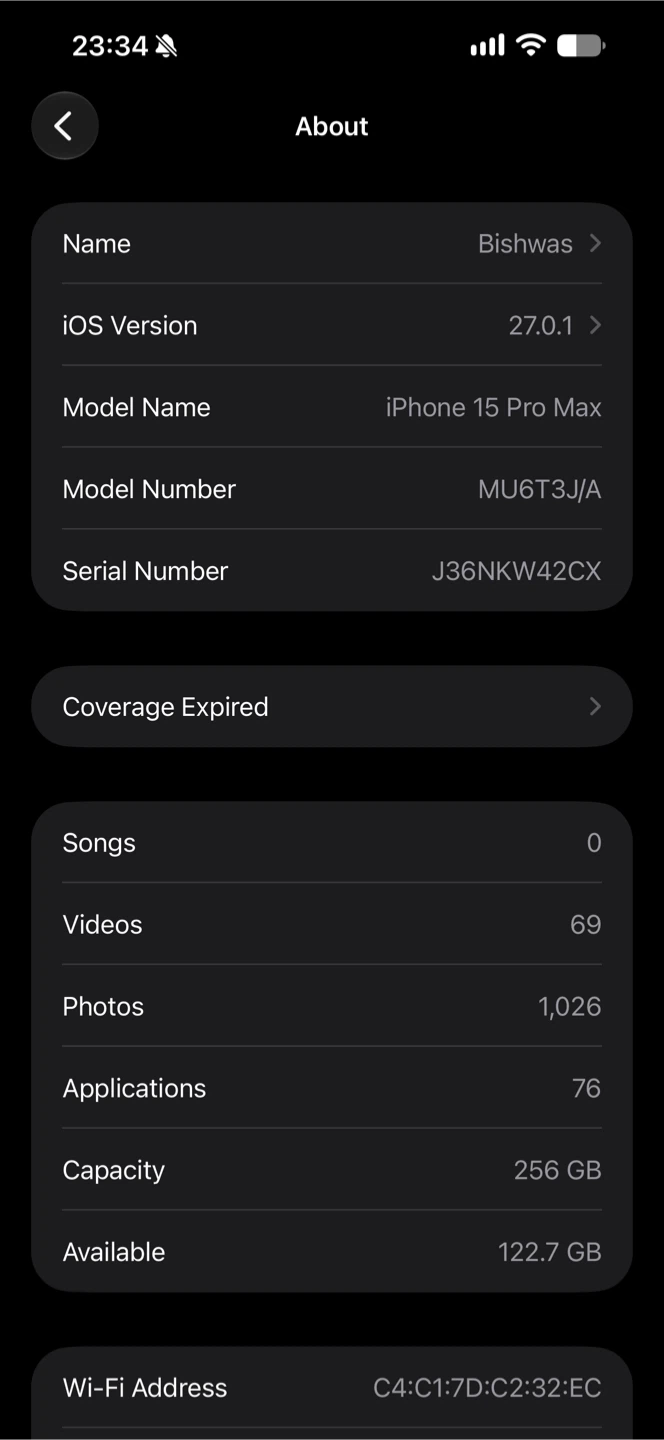 アップル iPhone 15 Pro max 256 GB (美品)の写真3枚目