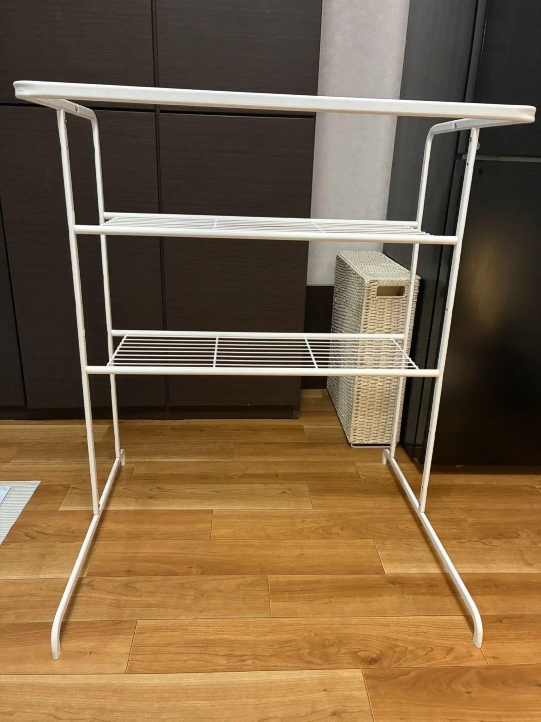 IKEA スチール製2段ハンガーラック ホワイト