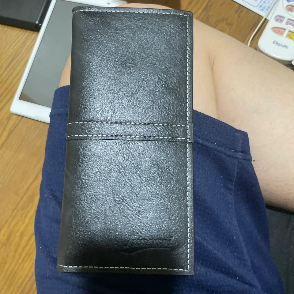 メンズ 長財布 ブラック ロングウォレットの写真2枚目