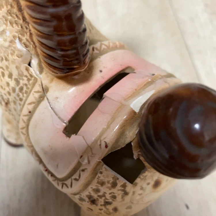 ロバの陶器製貯金箱 レトロデザインの写真3枚目
