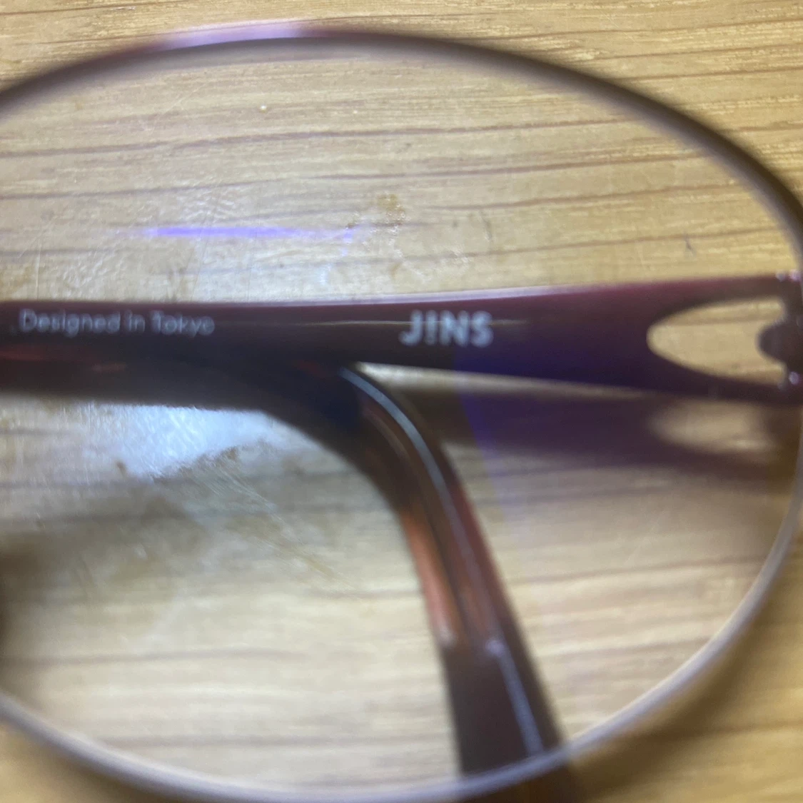 ジンズ メガネ レッドの写真2枚目