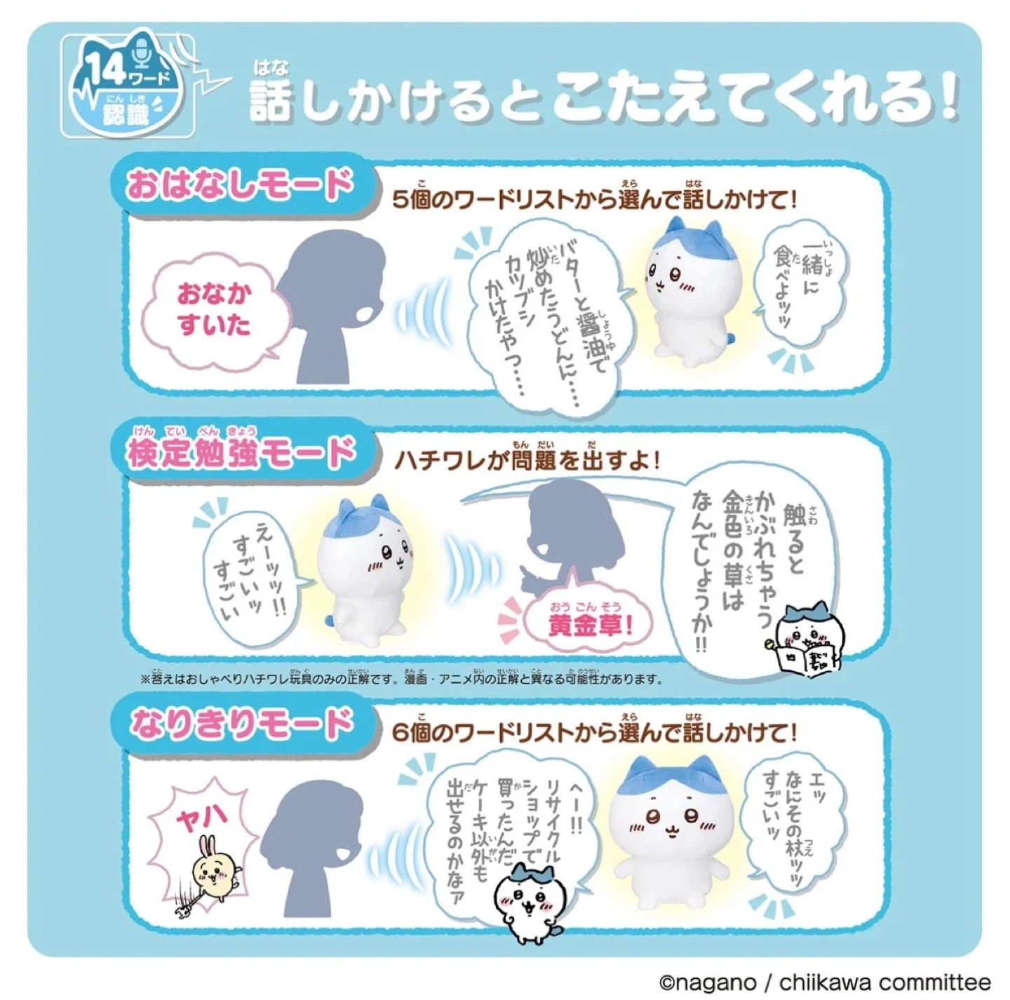 ちいかわ ハチワレ おしゃべりぬいぐるみの写真3枚目