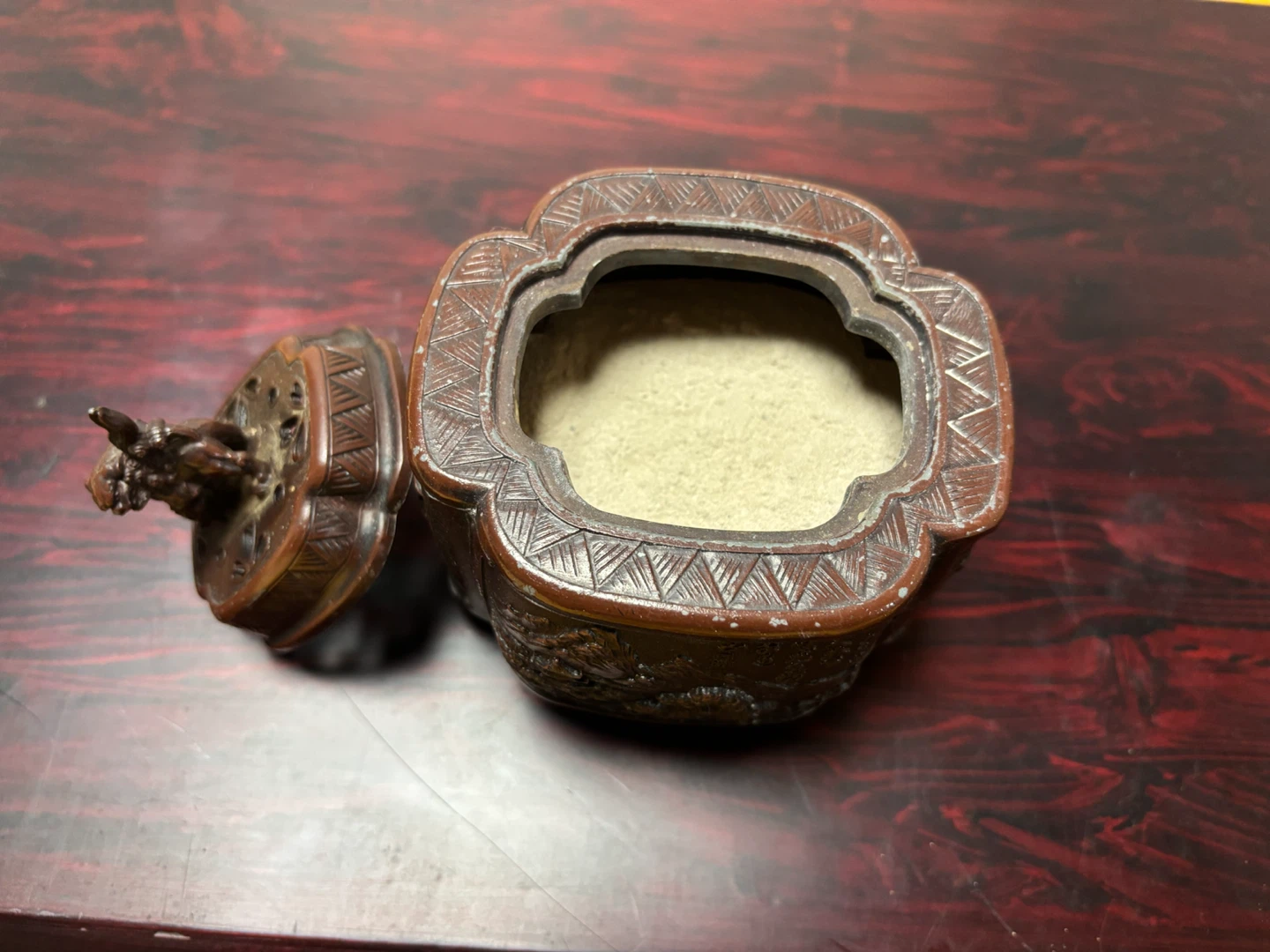 香炉 獅子 蓋付 茶道具の写真6枚目