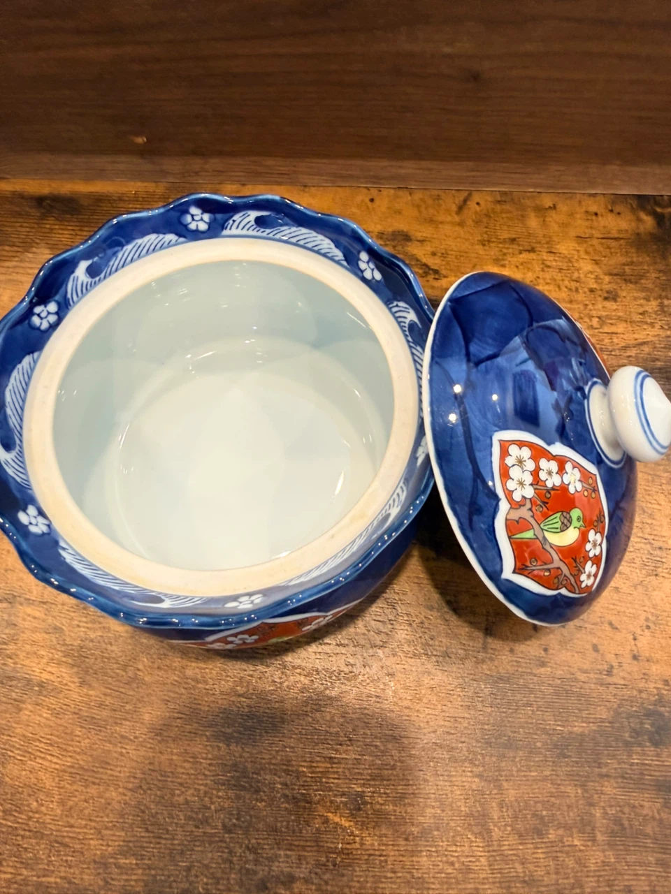 錦松梅 蓋付き陶器容器 陶磁器製の写真4枚目