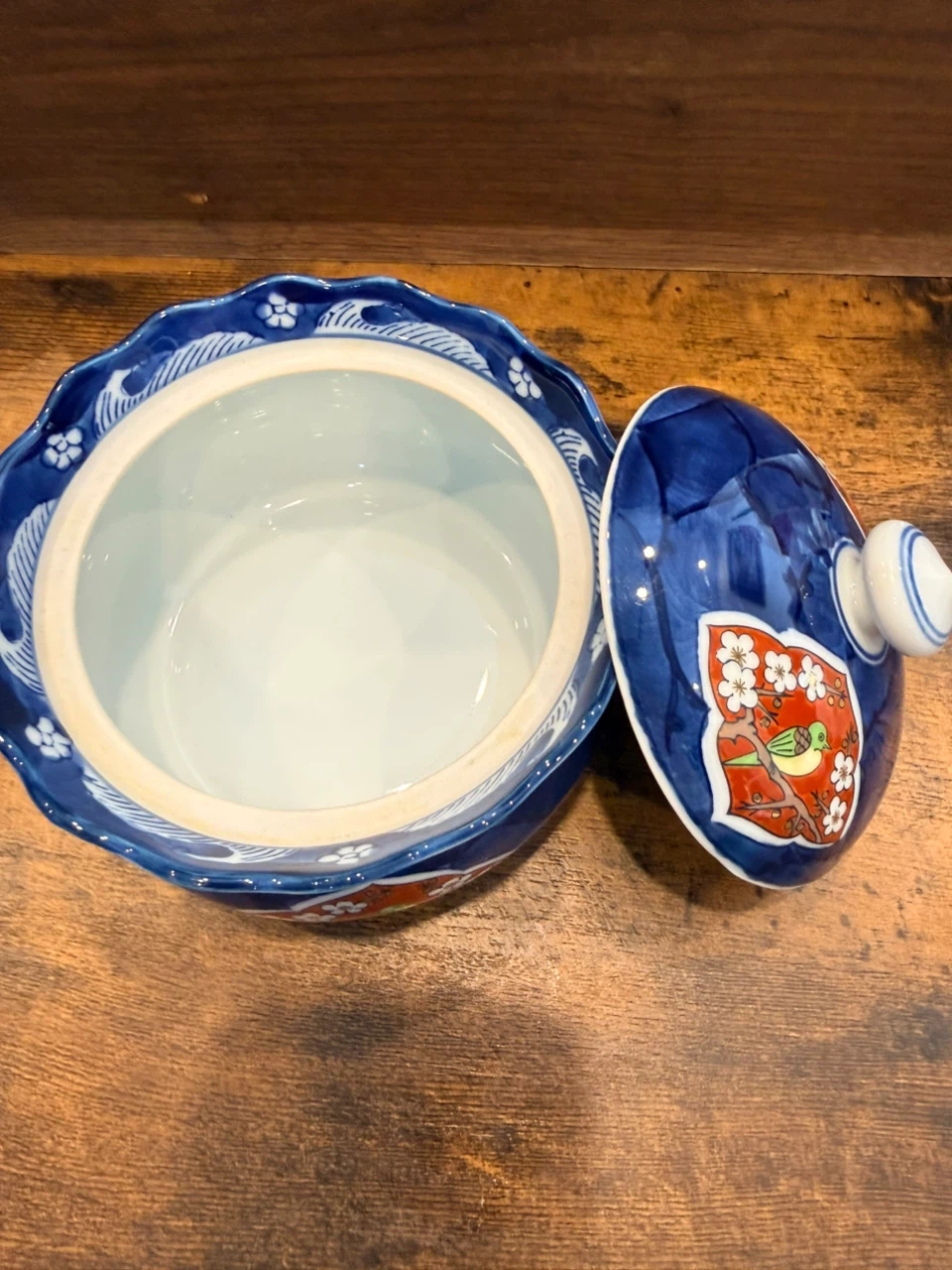 錦松梅 蓋付き陶器容器 陶磁器製の写真4枚目