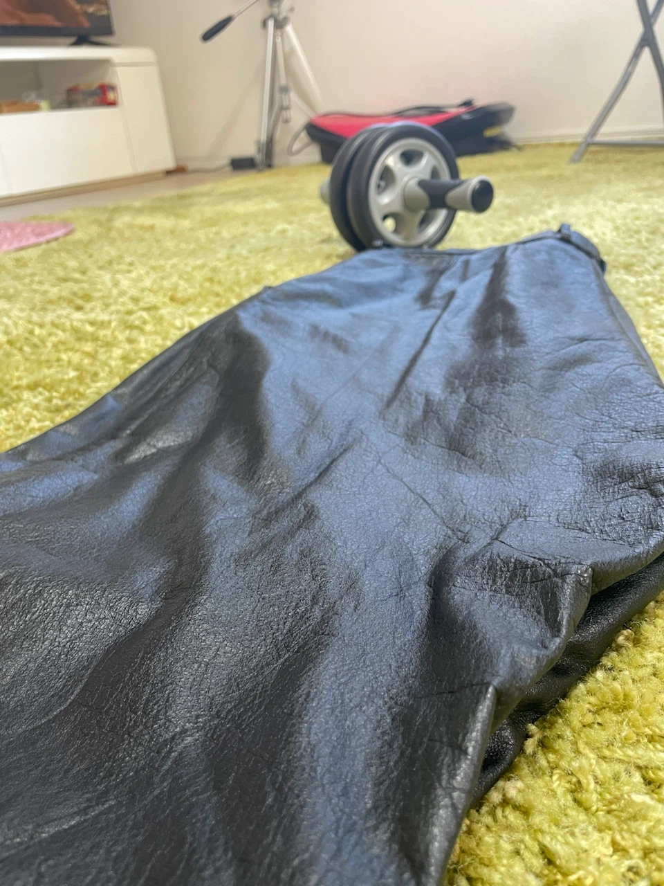 レザーパンツ ダークブラウンの写真5枚目
