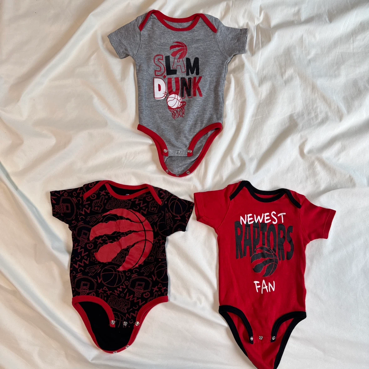 NBA ラプターズ ベビー服 ロンパース 3枚セット