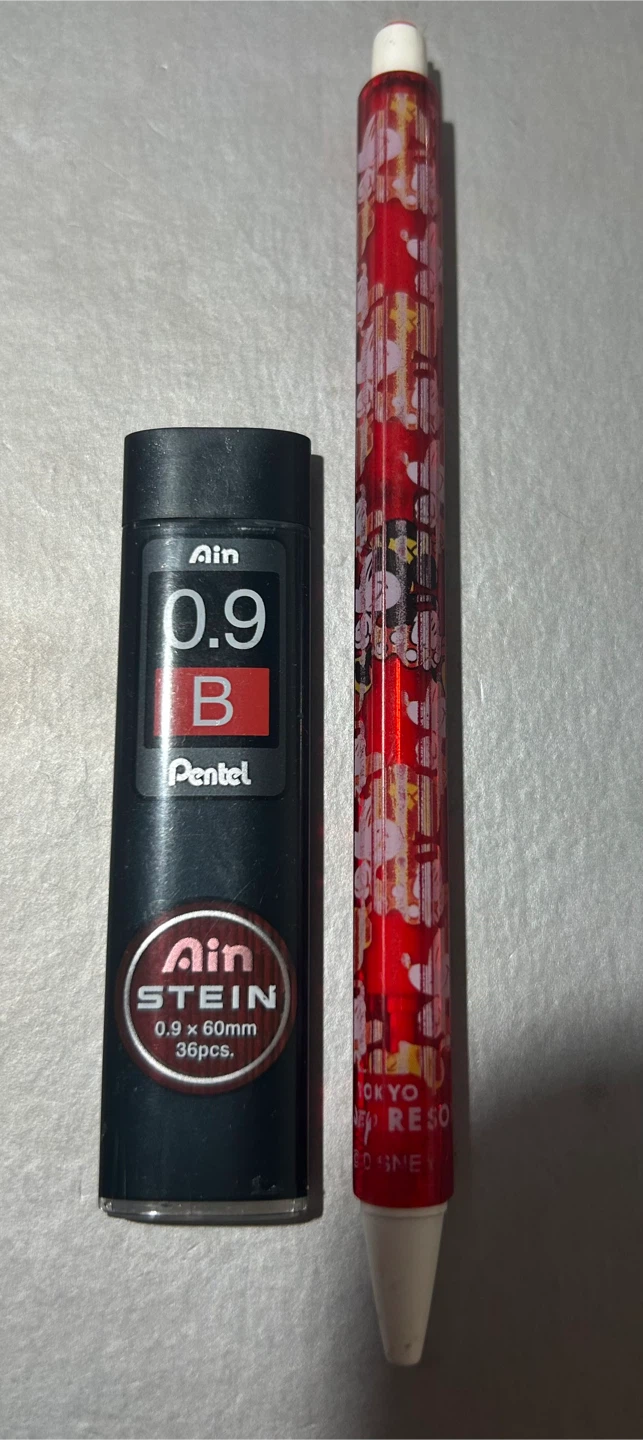 ぺんてる シャープ芯0.9mm・ディズニーシャープペンシル