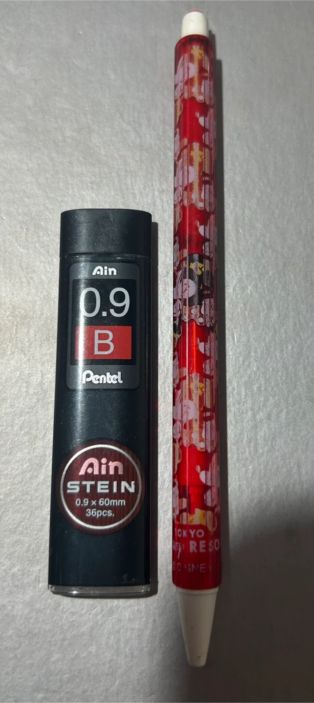 ぺんてる シャープ芯0.9mm・ディズニーシャープペンシル