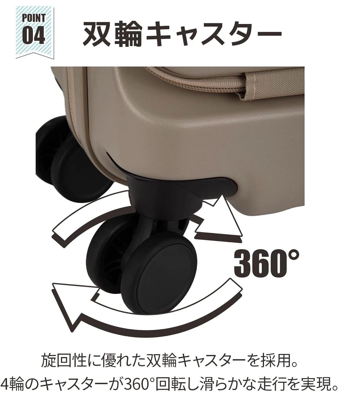 【新品未使用】スーツケース キャリーケース キャリーバッグ XSサイズ 21→25リットル 1泊用の写真6枚目