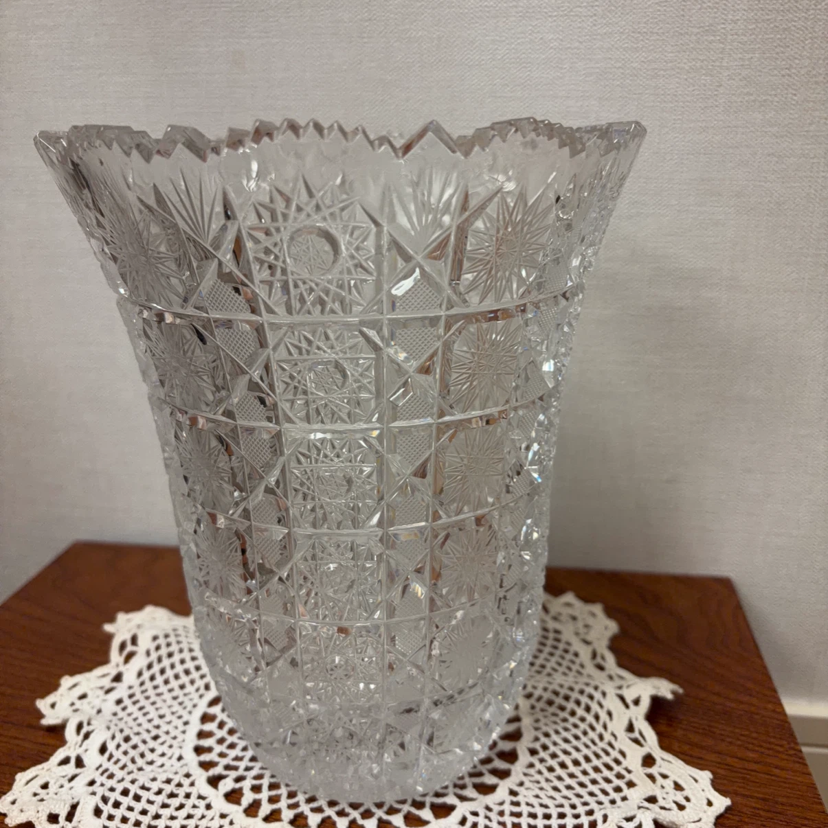 クリスタルガラス 花瓶 フラワーベース