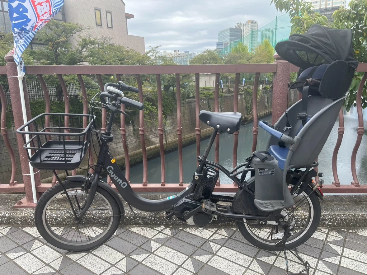 美品 パナソニック ギュット 電動自転車 チャイルドシート付