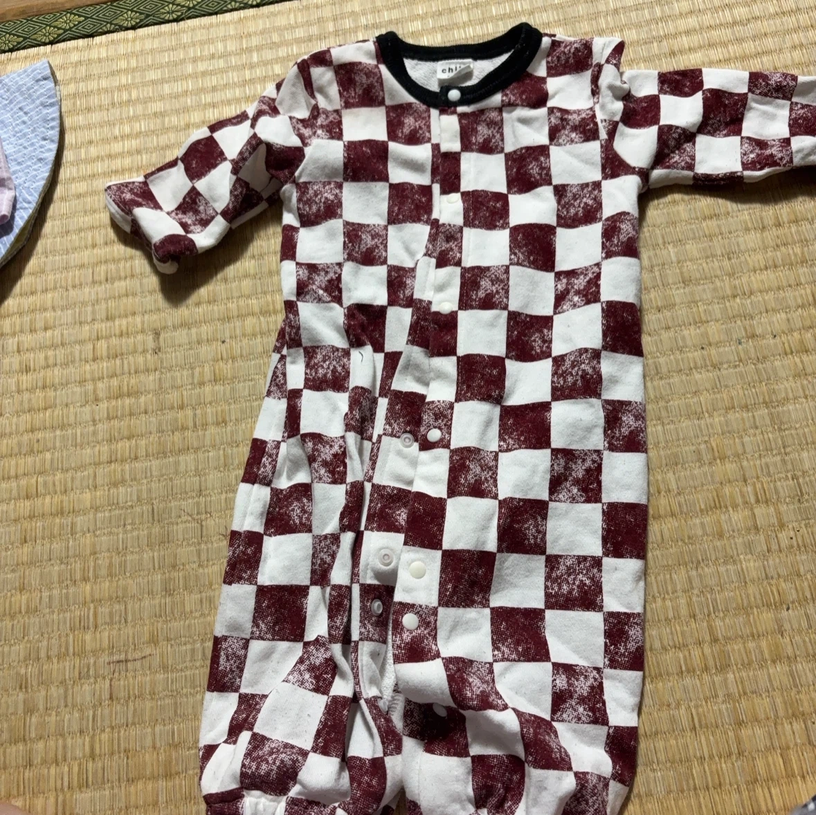 チャックルベビー ロンパース チェック柄