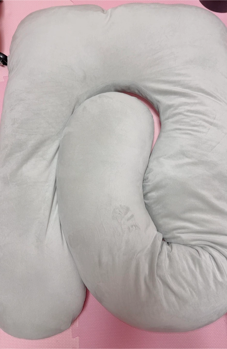 U字型 抱き枕 妊婦 マタニティ グレーの写真2枚目