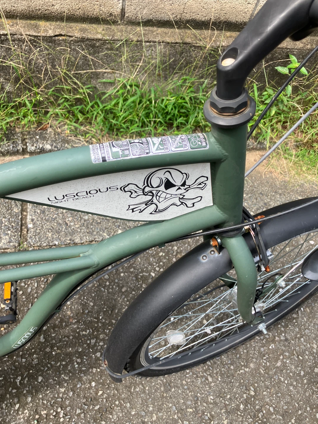 ラシャス ナイトビーチ 自転車 カーキの写真3枚目