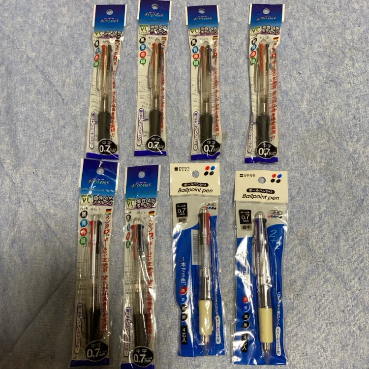 VL 油性4色ボールペン 0.7mm 8本セット