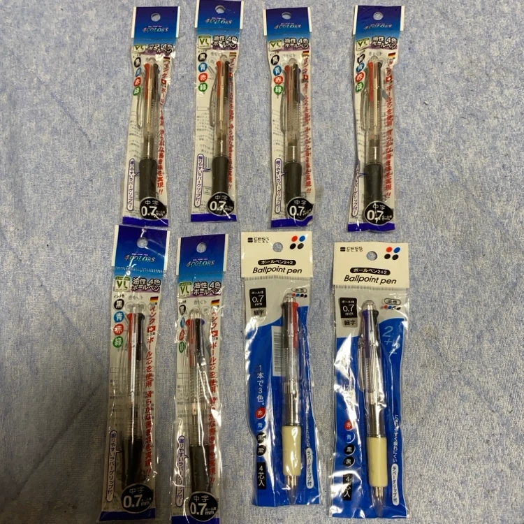 VL 油性4色ボールペン 0.7mm 8本セット